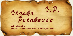Vlaško Petaković vizit kartica